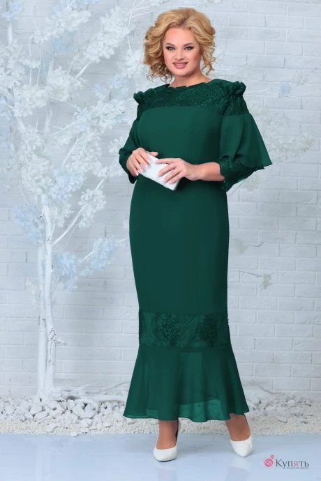 Платье Нинель Шик 5851 изумруд #1