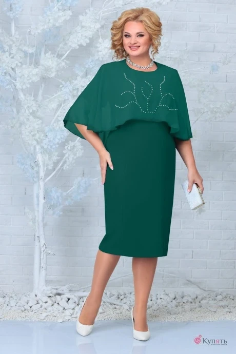 Платье Нинель Шик 7337 изумруд #1