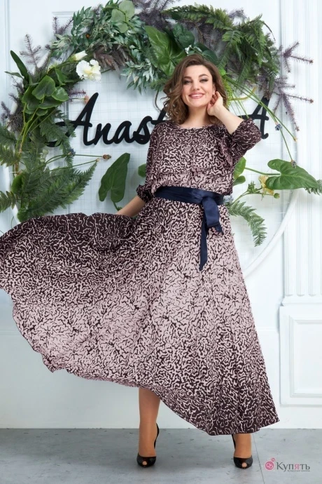 Платье *Распродажа Anastasia 063.6А т.синий-розовый #1