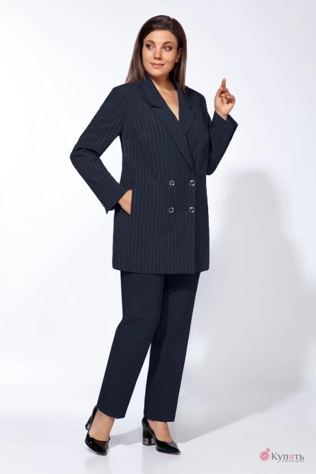 Брючный костюм *Распродажа Ольга Стиль С717 графит #1