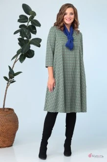 Платье Anastasia 704+шарф зеленый