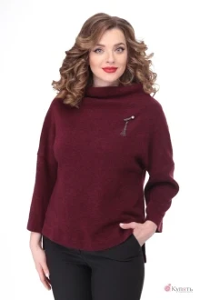 Джемпер (кофта) Карина Делюкс В-368 Д спелая вишня