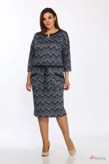 Платье Lady Style Classic 1673/2 Синий с серым