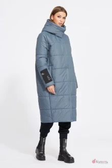 Пальто EOLA 2079 серо-синий
