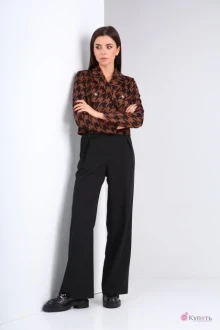 Брючный костюм Карина Делюкс 9937 А Коричневый-черный