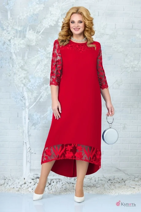 Платье Нинель Шик 7335 красный #1