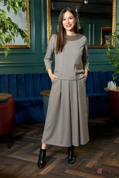 Брючный костюм Anastasia 695 шоколад #1