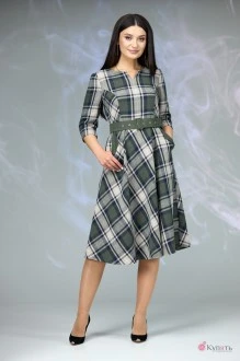 Платье Angelina&Сompany 614 зеленая клетка
