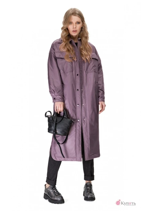 Пальто PiRS 1678 серо-фиолетовый #1