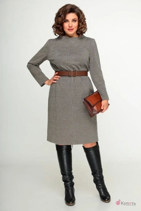 Платье Swallow 411 кофе с корицей #1