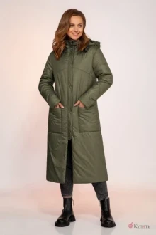 Пальто DilanaVIP 1750 олива