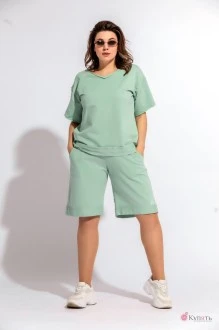 Брючный костюм BegiModa 3010 шалфей двойка