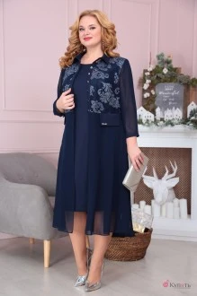 Юбочный костюм Romanovich Style 3-1490 синие тона