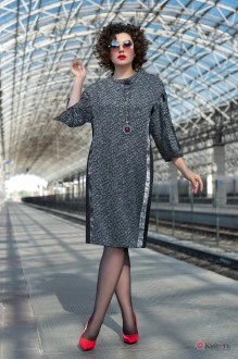 Платье Avanti 1251-1 черный/серый