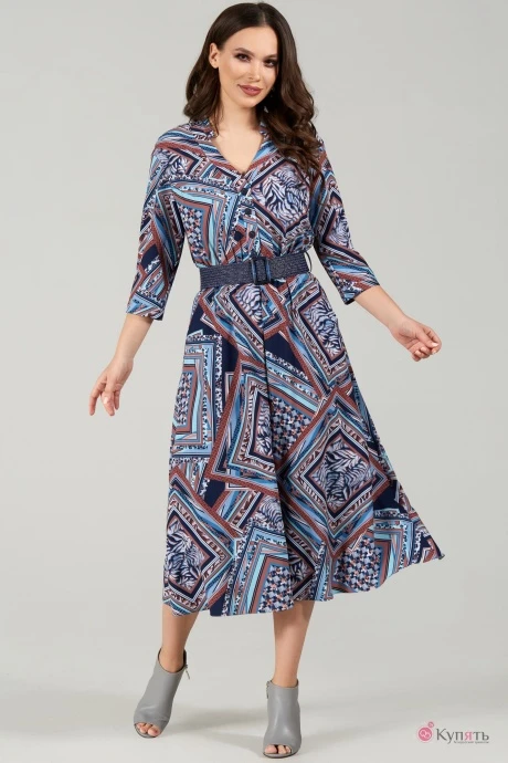 Платье *Распродажа Teffi Style 1486 синий #1