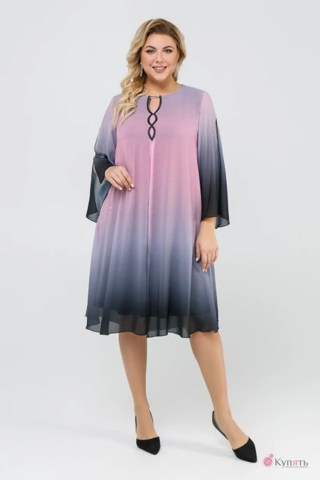 Платье *Распродажа Pretty 2096 черно-розовый #1