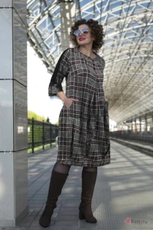 Платье Avanti 1252-2 серый/красный