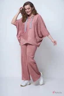 Брючный костюм Michel Chic 1271 пыльная роза