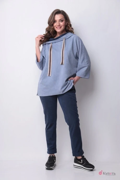 Брючный костюм Michel Chic 1278 голубой, синий #1