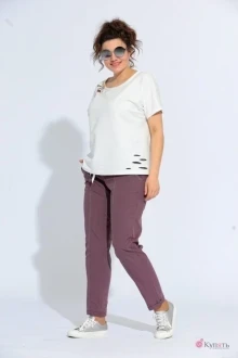 Брючный костюм BegiModa 3009 бургунди двойка