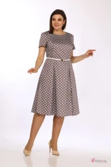 Платье Lady Style Classic 1813/5 Кофейный горошек