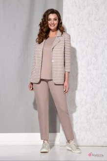 Брючный костюм Beautiful&Free 2001 мокко тройка