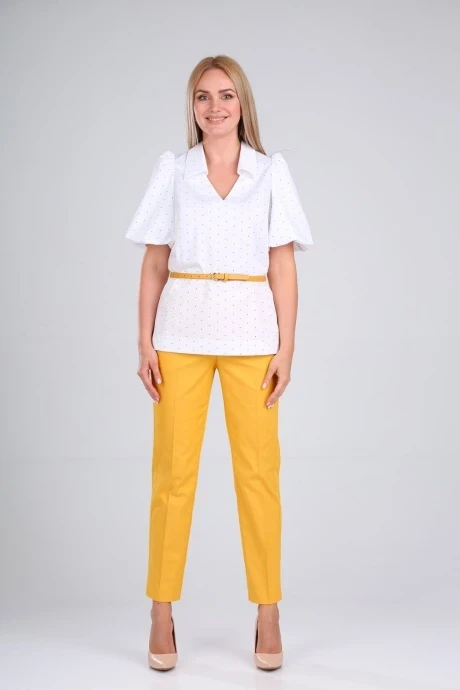 Брючный костюм Gamma&Gracia 480 медовый, белый двойка #1