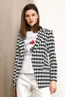 Жакет (пиджак) Condra 15082 черный- белый