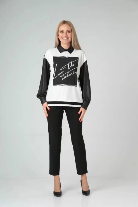 Брючный костюм Gamma&Gracia 535 черно-белый #1