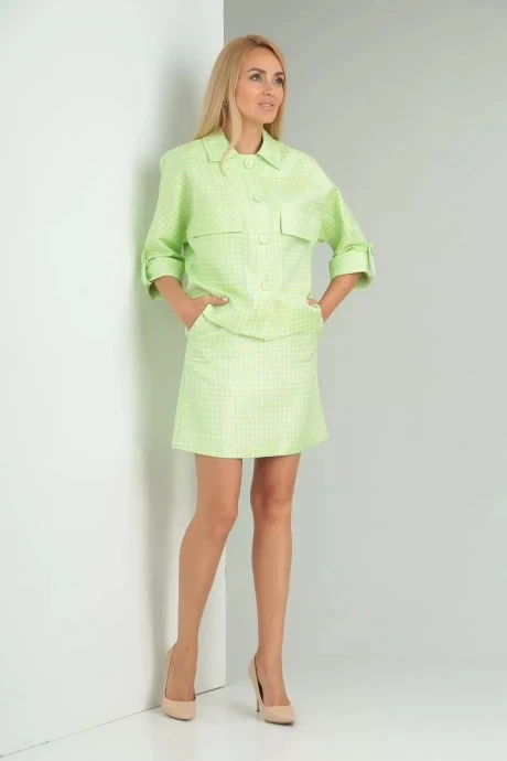 Юбочный костюм Gamma&Gracia 533-А жёлтый, салатовая молния двойка #1