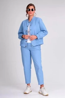 Брючный костюм Лиона-Стиль 848 двойка голубой