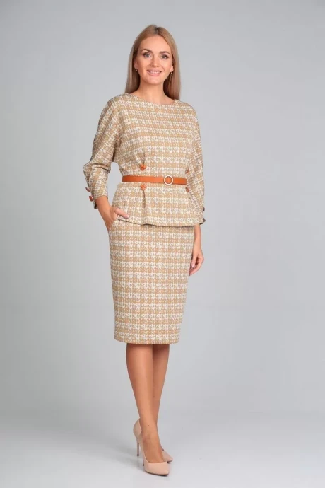 Юбочный костюм Gamma&Gracia 601 двойка бежевый #1