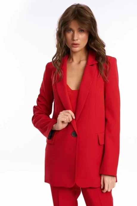 Жакет (пиджак) из вискозы KaVaRi 6001.1 красный #1