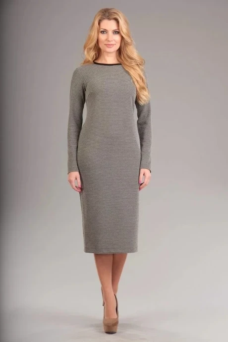 Платье Lady Style Classic 963/1 Серый с черным #1