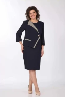 Деловое платье Vilena Fashion 863 темно-синий