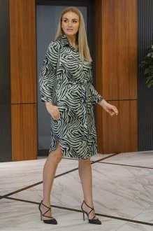 Платье ALANI COLLECTION 1843 зебра на оливковом
