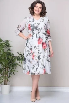 Платье Moda-Versal П-2360 коралл+молоко