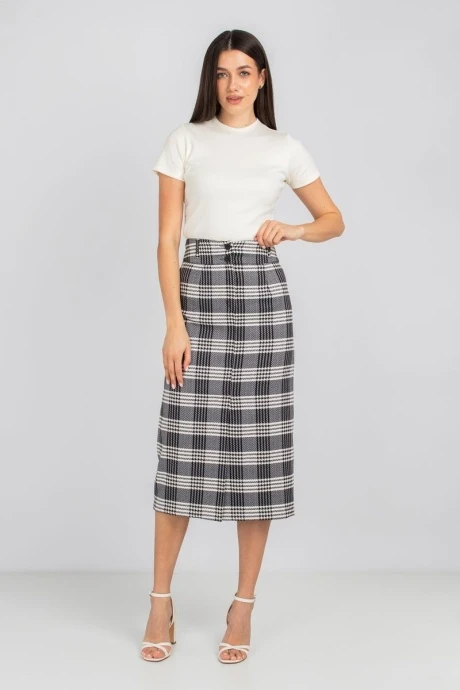 Юбка Mirolia 1109 Чёрно-белая клетка #1