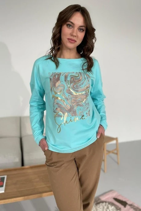 Джемпер (кофта) Rumoda 2112 бирюза #1