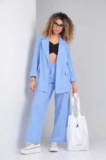Льняной брючный костюм Lady Secret 2854/1 небесный двойка
