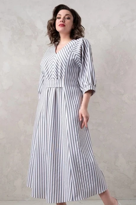 Платье Avanti 1492 белый/серый #1