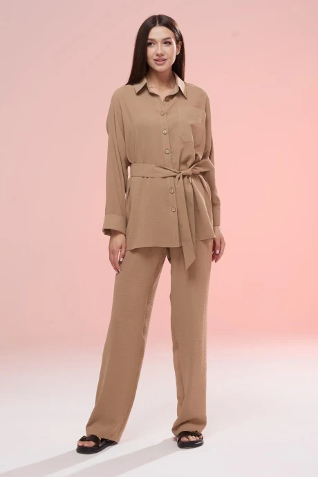 Брючный костюм Ларс Стиль 782 бежевый тон двойка #1