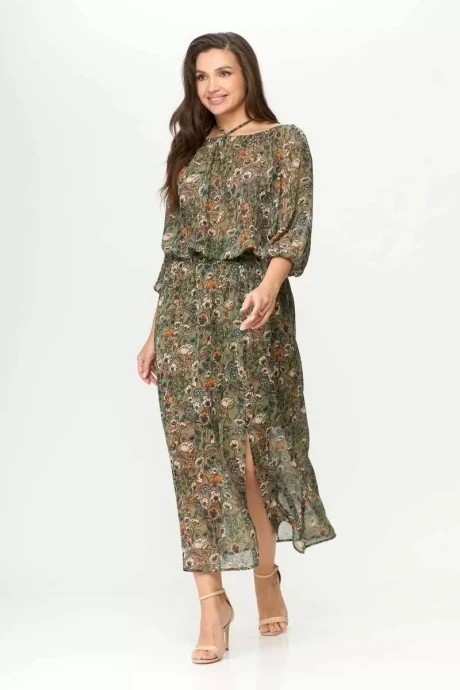 Юбочный костюм Карина Делюкс 1115 олива #1