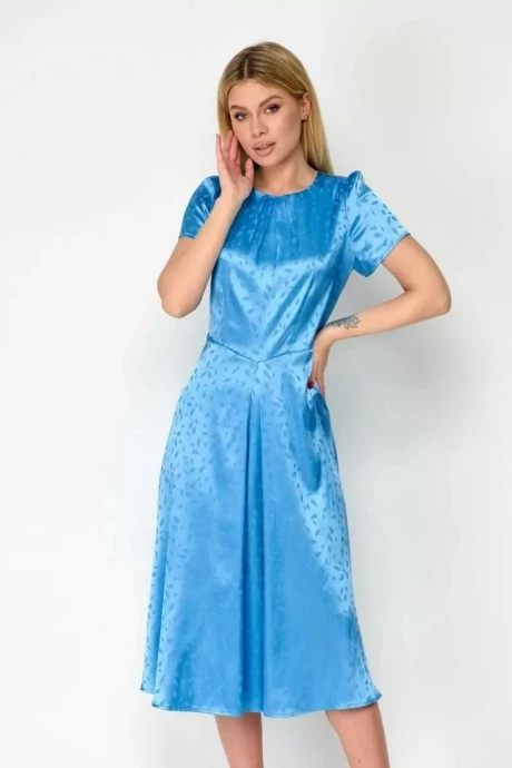 Платье VIOLA STYLE 01048 голубой металик #1