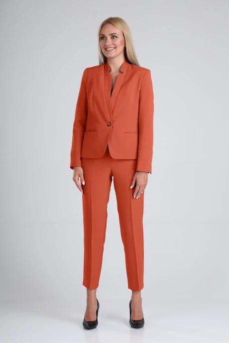 Брючный костюм Vilena Fashion 843 двойка оранжевый #1