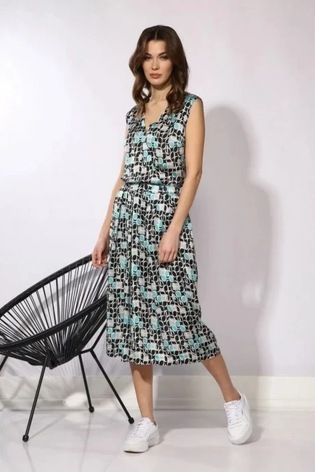 Юбочный костюм *Распродажа VIOLA STYLE 2706 принт двойка #1