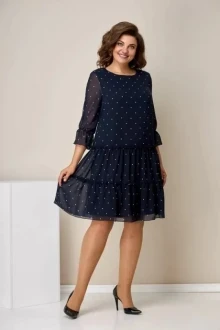 Платье *Распродажа Moda-Versal 2328 синий горох