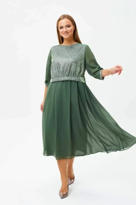Костюм с платьем TVIN 7602 зеленый двойка #1