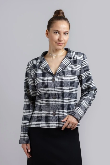 Жакет (пиджак) Mirolia 1203 чёрная клетка #1