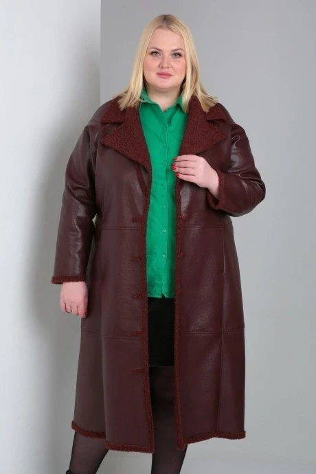 Длинная дубленка Celentano 2035.2 шоколад #1